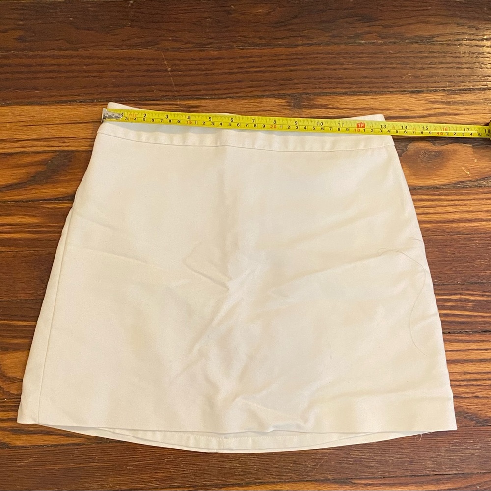 Express Ivory A-Line Structured High Waisted Skirt - image 3